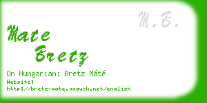 mate bretz business card
